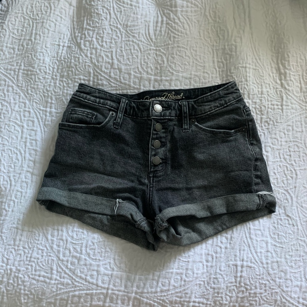 Universal Thread black denim shorts.